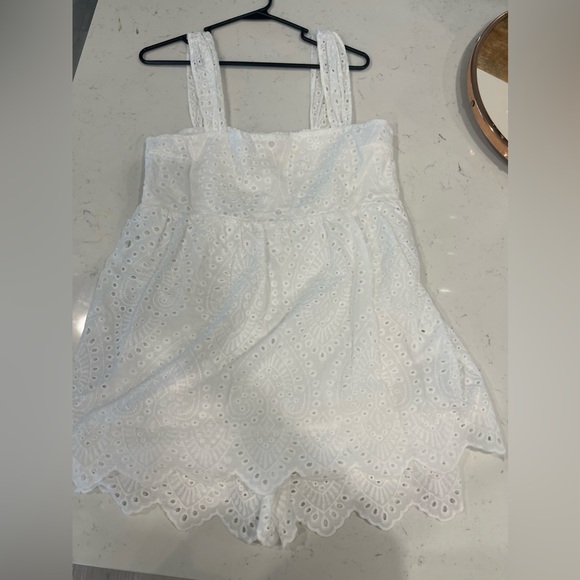 White Romper Dress - Picture 1 of 4